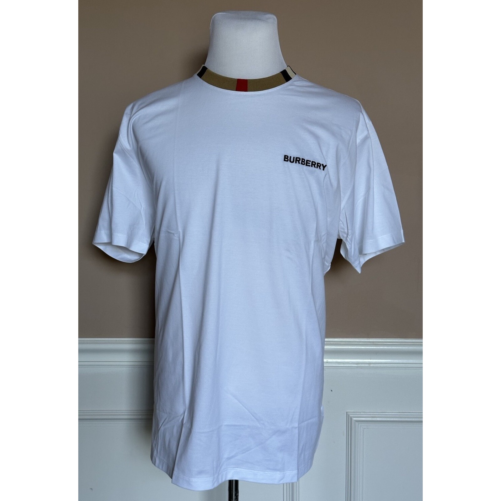 Burberry Jayson White Cotton T-Shirt L (Oversized) 8069539 Nwt $370